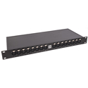 Sescom (16) Female Neutrik XLR to (4) etherCON RJ45 1RU Breakout Box with AES72/Type 2O Wiring