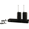 Shure BLX188/CVL-H10 Dual Channel Lavalier Wireless System - H10 Band 542 to 572 MHz