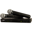 Shure BLX288/PG58-H9 Dual Channel Handheld Wireless Mic System with 2 PG58 Mic Transmitters - H9 512-542 MHz