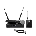 Shure QLXD124/85-H50 WL185m Combo Lav & SM58 Digital Wireless Mic System 534-598MHz