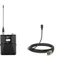 Shure QLXD1 Bodypack Transmitter and TwinPlex Low Sensitivity Black Lavalier Mic Kit - 470-534MHz