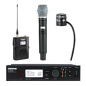 Photo of Shure ULXD12487-G50 Wireless Mic System - ULXD2/B87A Mic/ULXD1 w/ WL185MB/C-TQG Lav Mic - G50 - 470MHz - 536MHz