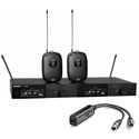 Shure SLXD14D-J52 Wireless Mic System Kit with Audinate ADP-DAI-AU-2X0 Dante AVIO Analog Input Adapter