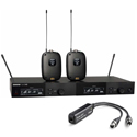 Photo of Shure SLXD14D-J52 Wireless Mic System Kit with Audinate ADP-DAO-AU-0X2 Dante AVIO Analog Output Adapter