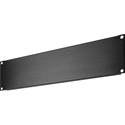 Photo of My Custom Shop 3RU Black Anodized Blank Flanged Rack Panel