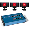 Photo of Skaarhoj ETH-TALLY-LINK-V3-X3 8-Channel PoE Universal Tally Box with Three Tally Lights Bundle