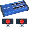 Skaarhoj ETH-TALLY-LINK-V2-X2 8 Channel Tally Box plus 2 x Tally Lights Bundle