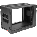 Photo of SKB 1SKB-R8SW 8U rSeries Shallow Roto-Molded Rack Case with Wheels and Handle