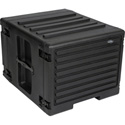 SKB 1SKB-R8UW 8U Space Rack stacks with Roto Racks Wheels and Handle