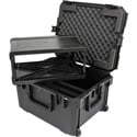 SKB 3i-2217M124U iSeries Case with Removeable 4U Injection Molded Fly Rack Cage - TSA Latches/Wheels