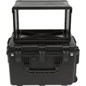 SKB 3i-2317M146U iSeries Case with Removeable 6RU Injection Molded Rack Cage - TSA Latches/Wheels