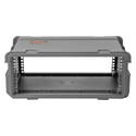 Photo of SKB 3i-4U11G-W 4RU Injection Molded Rack with Wheels - 11-Inch Depth - Front and Rear Rack Rails Included - Dark Gray