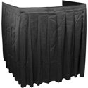 Black AV Cart Skirting 64W x 28H 4-Sided Accordion