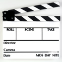 Photo of SLT-13 Director Slate Clapboard - White Film Slate with Black & White Sticks