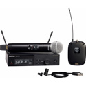 Photo of Shure SLXD124/85-G58 WL185 Cardioid Lavalier & SM58 Handheld Combo Wireless Mic System - 470-514Mhz