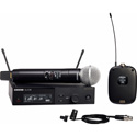 Photo of Shure SLXD124/85-H55 WL185 Cardioid Lavalier & SM58 Handheld Combo Wireless Mic System - 514-558Mhz