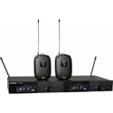 Shure SLXD14D-G58 Dual Combo Wireless Mic System with (2) SLXD1 Bodypacks & SLXD4D Receiver - 470-514Mhz