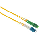 Camplex APC LC to UPC LC Premium Bend Tolerant Single Mode Duplex Fiber Patch Cable - Yellow - 1 Meter