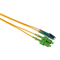 Photo of Camplex SMD9-ASC-ALC-003 APC SC to APC LC Premium Bend Tolerant Single Mode Duplex Fiber Patch Cable - Yellow - 3 Meter