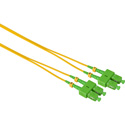 Photo of Camplex SMD9-ASC-ASC-001 APC SC to APC SC Premium Bend Tolerant Single Mode Duplex Fiber Patch Cable - Yellow - 1 Meter