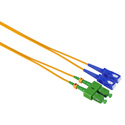 Photo of Camplex APC SC to UPC SC Premium Bend Tolerant Single Mode Duplex Fiber Patch Cable - Yellow - 3 Meter