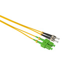 Camplex SMD9-ASC-ST-001 APC SC to UPC ST Premium Bend Tolerant Single Mode Duplex Fiber Patch Cable - Yellow - 1 Meter