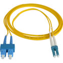 Camplex Premium Bend Tolerant Fiber Patch Cable Single Mode Duplex LC to SC - Yellow - 1 Meter