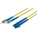 Camplex Premium Bend Tolerant Fiber Patch Cable Single Mode Duplex ST to LC - Yellow - 1 Meter