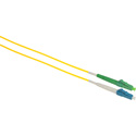 Camplex APC LC to UPC LC Bend Tolerant Single Mode Simplex Fiber Adapter Cable - Yellow - 1 Meter