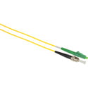 Camplex APC LC to UPC ST Bend Tolerant Single Mode Simplex Fiber Adapter Cable - Yellow - 1 Meter