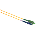 Camplex APC SC to UPC LC Bend Tolerant Single Mode Simplex Fiber Adapter Cable - Yellow - 1 Meter