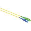 Camplex APC SC to UPC SC Bend Tolerant Single Mode Simplex Fiber Adapter Cable - Yellow - 1 Meter