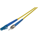 Photo of Camplex SMS9-ST-LC Premium Bend Tolerant Single Mode Simplex ST to LC Fiber Patch Cable - Yellow - 12 Inch