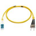 Camplex Premium Bend Tolerant Armored Fiber Patch Cable Single Mode Duplex ST to LC - Yellow - 1 Meter