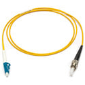 Photo of Camplex SMXS9-ST-LC-001 Premium Bend Tolerant Armored Fiber Patch Cable Single Mode Simplex ST to LC - Yellow - 1 Meter