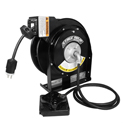 Stage Ninja PWRAV-45-S Performance Series 45 Foot Retractable 12/3 15A Power Reel w/ MALE Retractable & Female Static