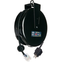 Photo of Stage Ninja STX-20-1 Retractable Power Reel With Single-Tap Head and Circuit Breaker (12/3 AWG) - Black - 20 Foot