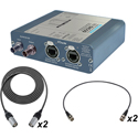 Photo of Sonifex AVN-DIO10 Dante to SDI Embedder/De-embedder Kit with SDI and Ethercon Cables