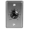 Speco WAT10 10W 70/25 Volt Wall Plate Volume Control - Silver & Black