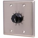 Speco WAT50 50W 70/25 Volt Wall Plate Volume Control - Silver & Black