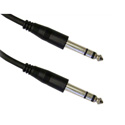 Connectronics 1/4in Stereo Male-Male 1/4in Stereo Molded Audio Cable 6Ft