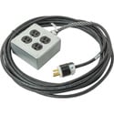 Laird Stage Systems Heavy Duty 15 Amp 12/3 AC Power Extension Cord with Quad Box - 10 Foot