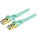 StarTech C6ASPAT25AQ Cat6a Ethernet Patch Cable - Aqua - 25 Foot