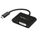 Startech CDP2DVIUCP USB-C to DVI Adapter with USB Power Delivery - 1920 x 1200 - Black