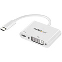 Photo of Startech CDP2DVIUCPW USB-C to DVI Adapter with USB Power Delivery - 1920 x 1200 - White