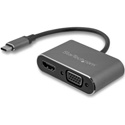 StarTech CDP2HDVGA USB-C to VGA and HDMI Adapter - 2-in-1 4K 30Hz