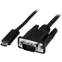 Startech CDP2VGAMM1MB 1 m (3 ft.) USB-C to VGA Cable - 1920 x 1200 - Black