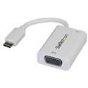 Startech CDP2VGAUCPW USB-C to VGA Video Adapter with USB Power Delivery - 1920 x 1200 - White