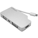 Startech CDPVGDVHDMDP Aluminum Travel A/V Adapter: 4-in-1 USB-C to VGA DVI HDMI or mDP - 4K