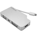 Startech CDPVGDVHDMDP Aluminum Travel A/V Adapter: 4-in-1 USB-C to VGA DVI HDMI or mDP - 4K